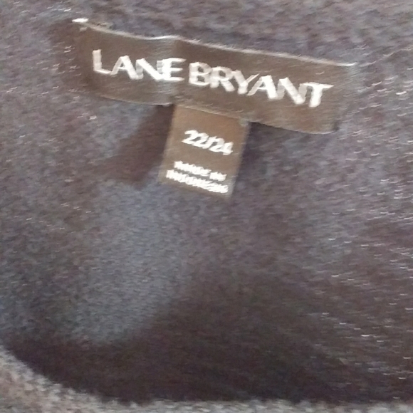 Lane Bryant Black Long Lined Modest Womens Beaded Long Sleeves Blouse Size 22/24 - Picture 5 of 8